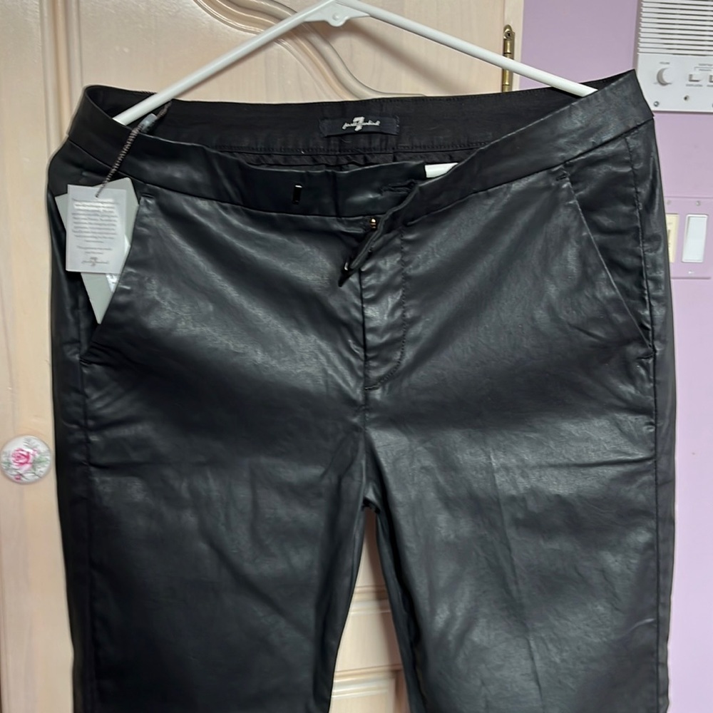 7for all  mankind faux leather pant